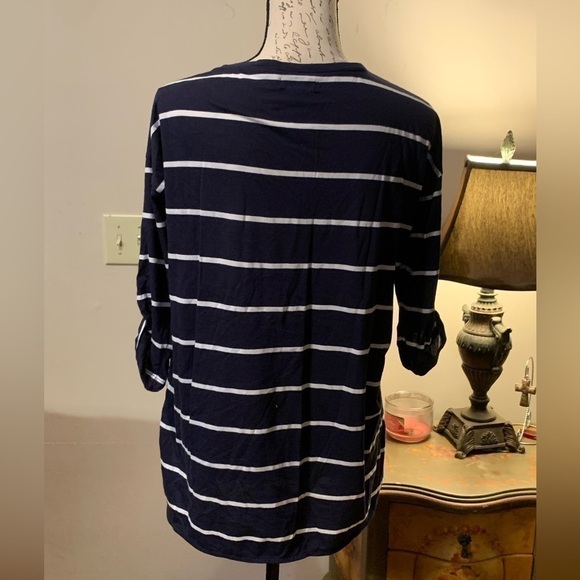 Nautica pull over top size large EUC care instructions cut out for comfort - Picture 4 of 5